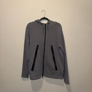 Jordan Men's Gray Hoodie Jacket with Black Details